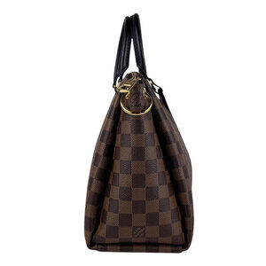 Louis Vuitton Brown Damier Ebene Bag Black Shoulder Tote Canvas Brown Graphite